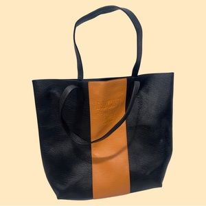MCM Embossed Logo Stripe Tote Bag 💼